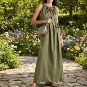 2025 Customized Anti-Wrinkle Maxi A-Line Strapless Sleeveless Summer Dress OEM Service Casual Daily Wear